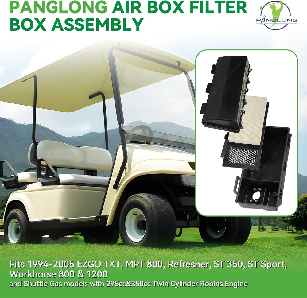EZGO Air Box Filter Assembly, Include Air Filter Element, Filter Cover andEZGO A