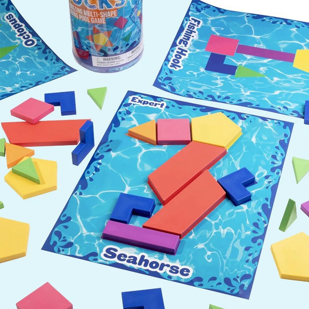 Aqua Blocks Pool Diving Game- Set Includes 40 Multi-Shape Sinking Toys