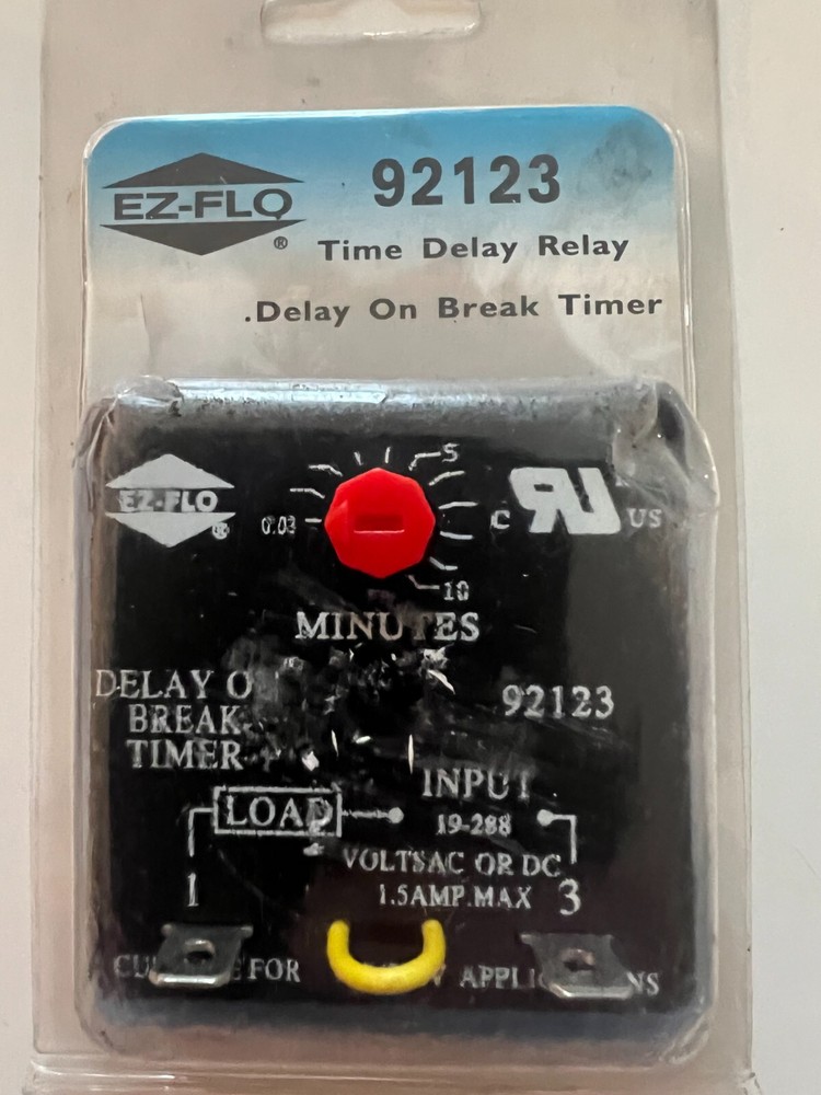 EZ-Flo 92123 Time Delay On Break Relay - NEW