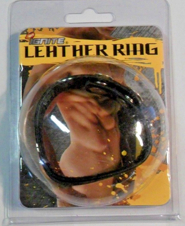 Si Novelties Ignite 3 Snap Leather C-Ring Black