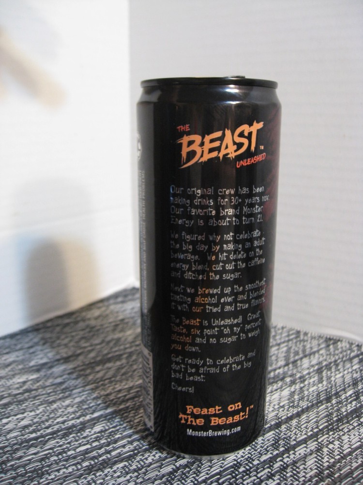 Monster EMPTY Can - 12 oz. HARD Beast Unleashed - Peach Perfect - 2023