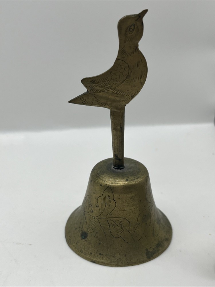 3 Brass Bells Sparrow, 4” Handle & 2” Bell