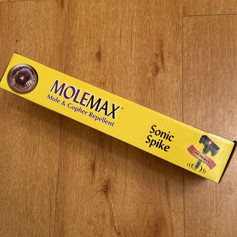 Bonide (BND61121) Molemax Sonic Spike Repeller Solar Powered Mole and Gopher New