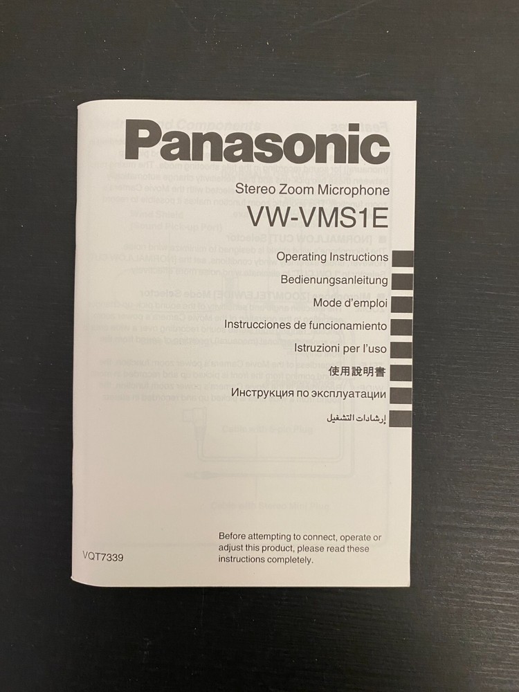 Panasonic VW-VMS1E Stereo Zoom Microphone