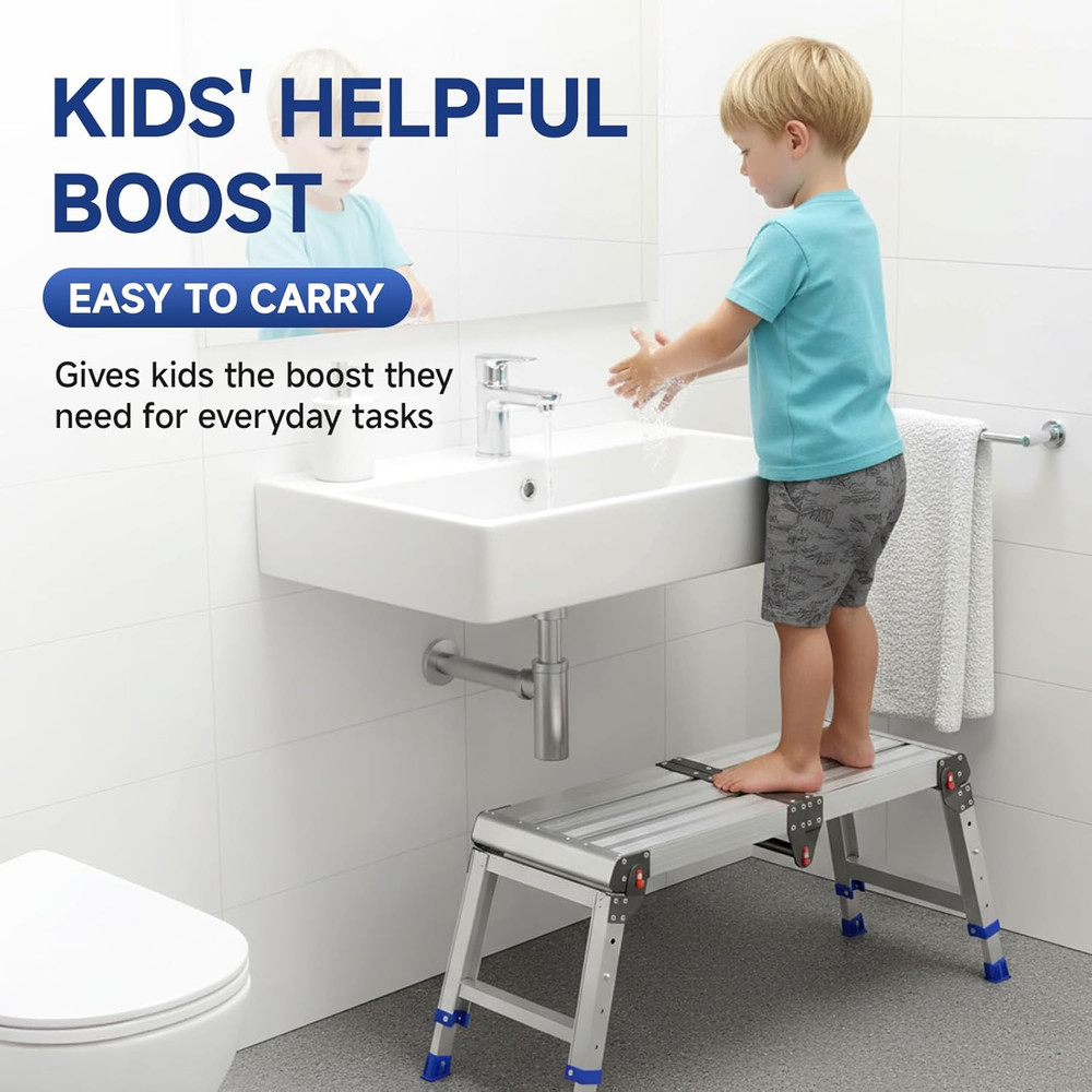 Heavy-Duty Lightweight Adjustable Folding Work Platform - 500 Lbs Capacity