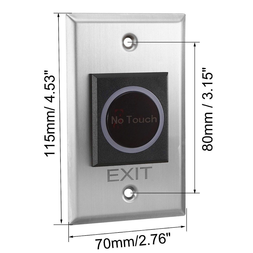 IR No Touch Exit Button NO NC LED Touchless Switch for Door Access Control Lock