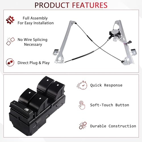 Power Window Regulator with Motor & Power Master Window Front Left Driver Side