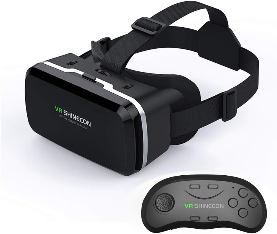VR Headset with Remote Controller,3D Glasses Virtual Reality Headset for VR Game