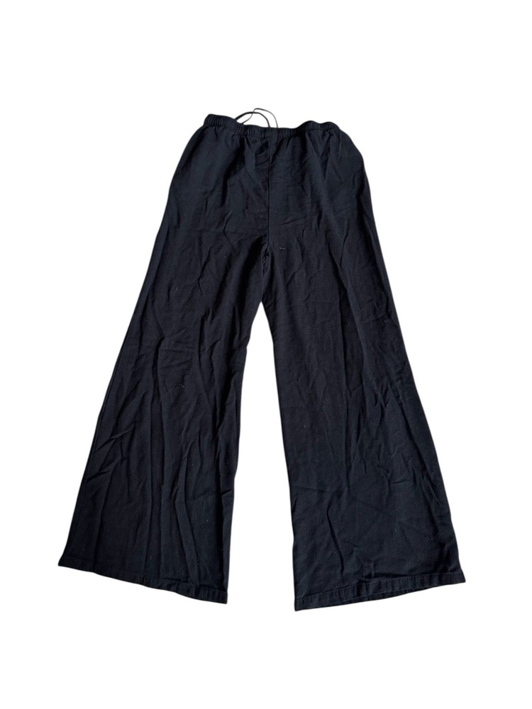 Blenca Linen Wide leg Pants Size M Black Casual Beach Drawstring