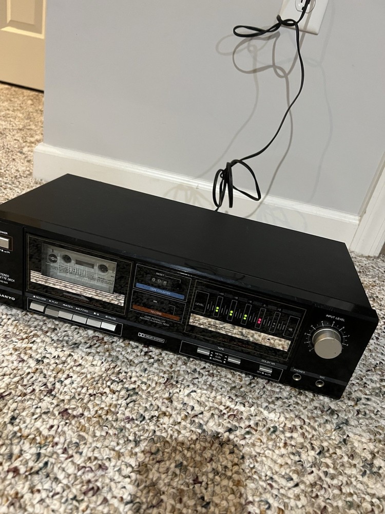 Sanyo RD S29 Stereo Cassette Deck Dolby System Audio Player Recorder Tested