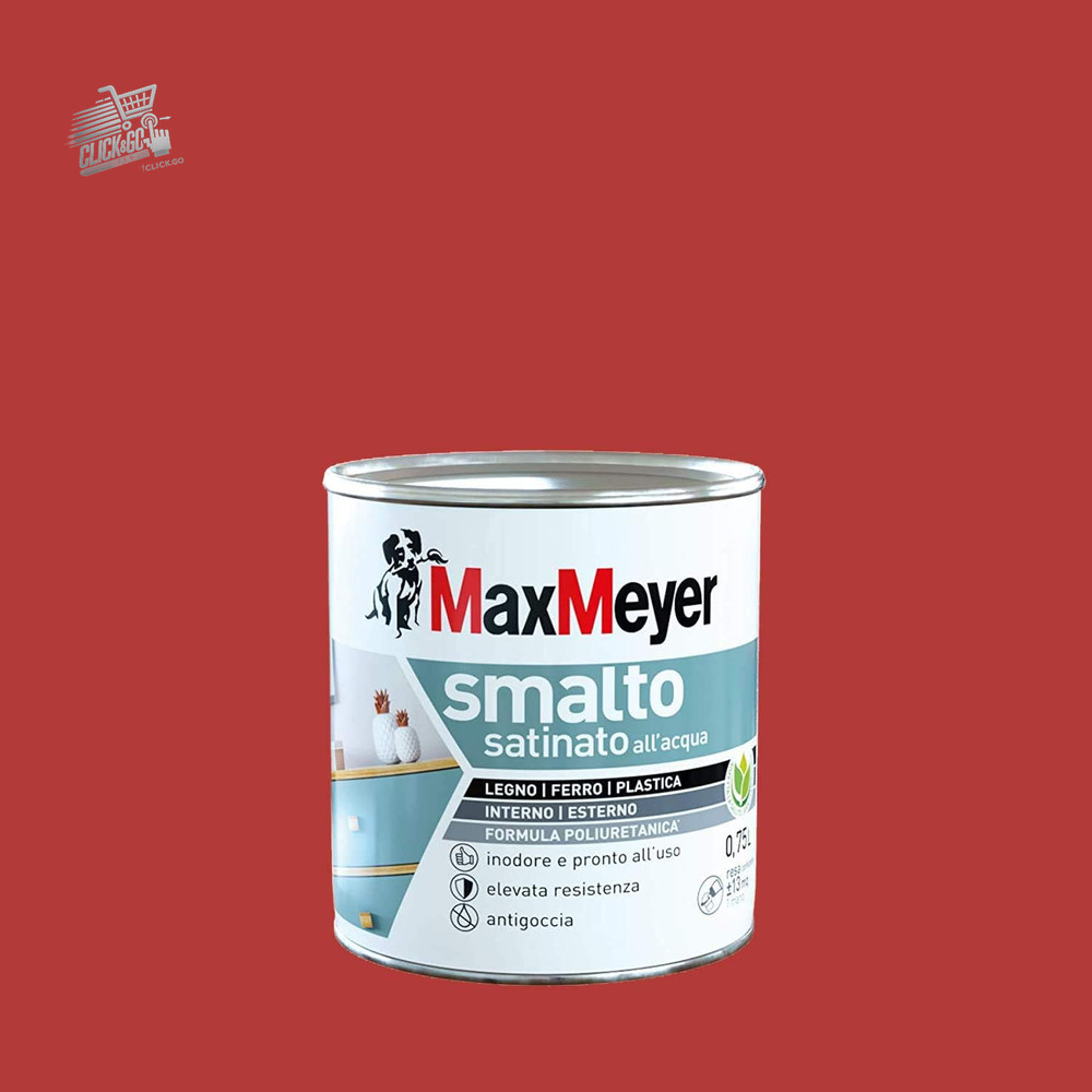 Cherry Red Satin Polyurethane Water Enamel 0.75L