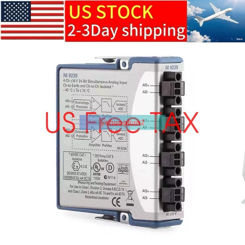 NATIONAL INSTRUMENTS NI 9239 4CH ±10V 24BIT ANALOG INPUT Module 779593-01 NEW!