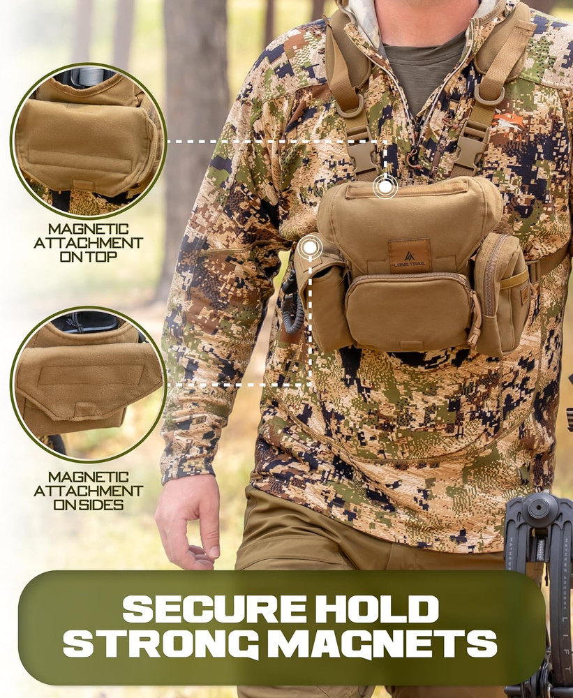 Waterproof Binocular Harness Chest Pack - Lightweight Bino Harness with Rangefin