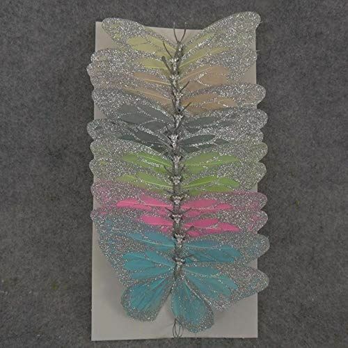 Assorted Glittered Artificial Butterflies