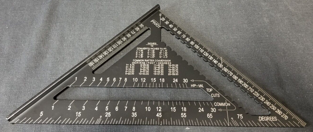 Thanksky Triangular Rule Professional 30cm 12" Measuring Tools Angle Frame
