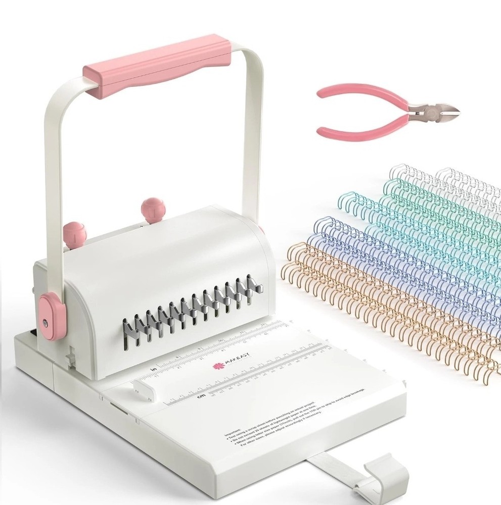 Binding Machine Hole Pitch 2:1 - Portable Book Binding Kit with 10PCS 5/8'' B...