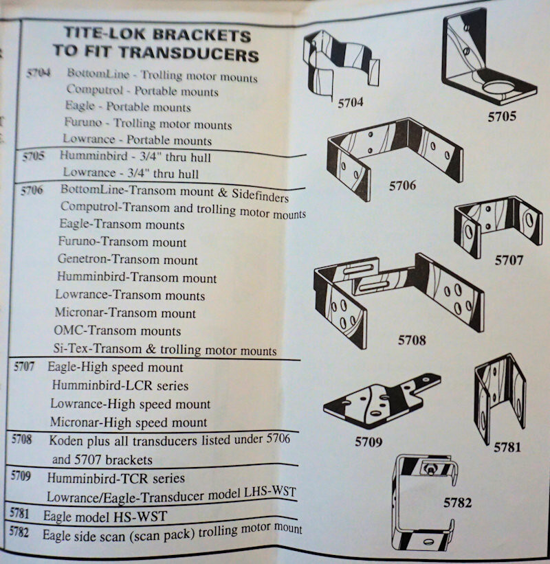 Tite-Lok Transducer Bracket #5706