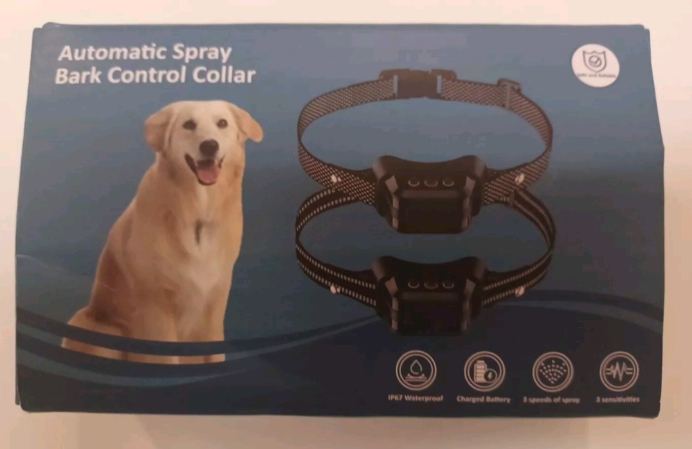 Automatic Spray Bark Control Collar Two Pack Rechargeable