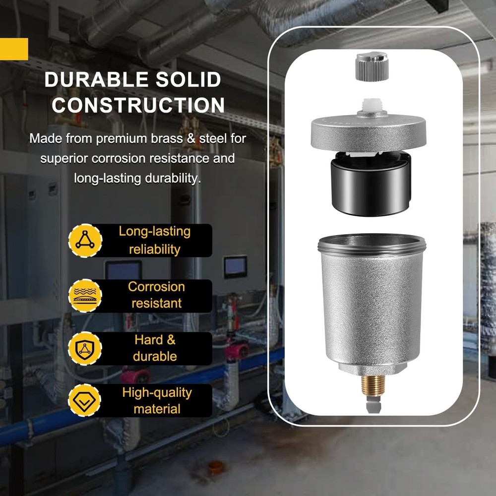 400-4 Float Air Hy-Vent, 1/8" NPT Automatic Air Vent Valve for Hydronic Heating