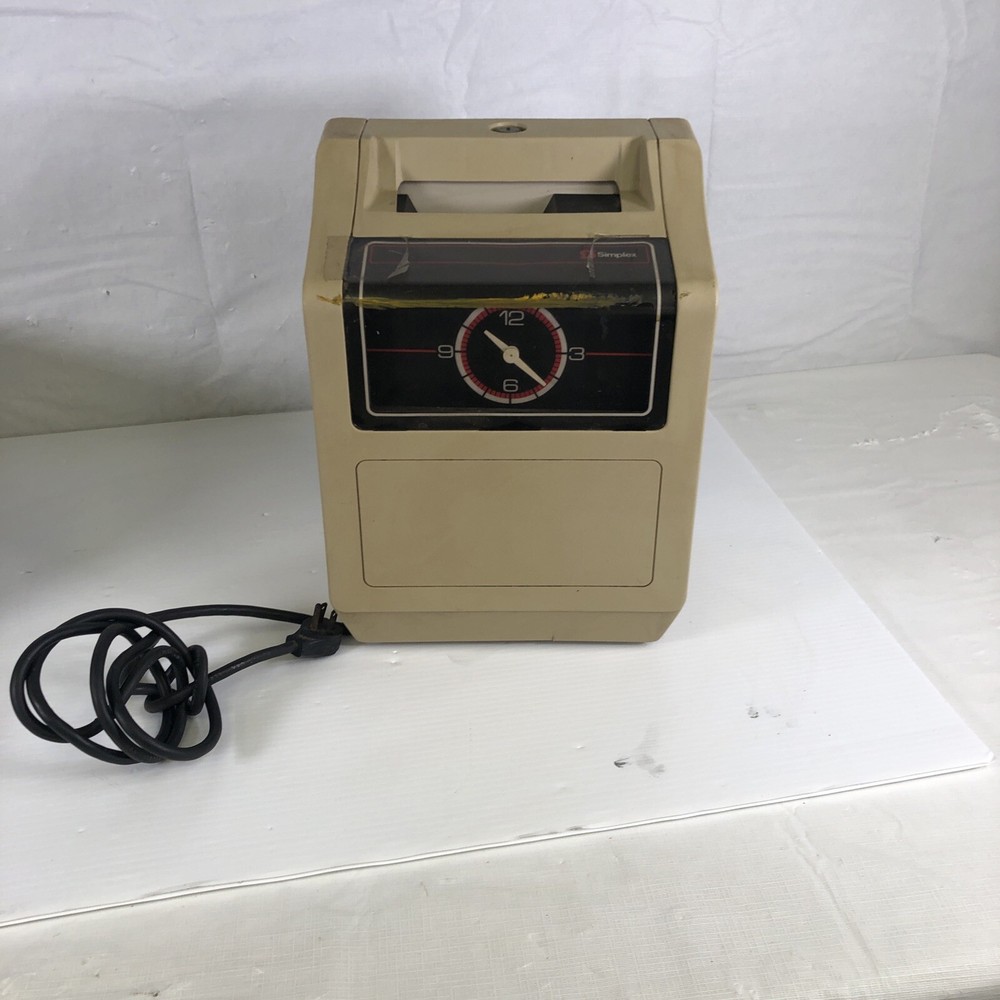 Simplex 1201 Mechanical Time Clock - No Key - Working