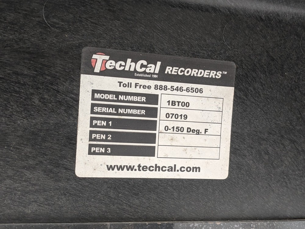 TECHCAL Recorders MODEL NUMBER 1BT00