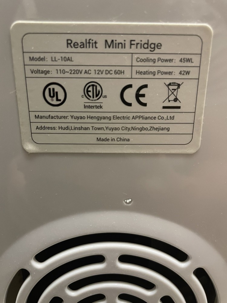Realfit Mini Fridge - Tested once