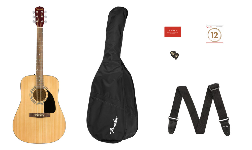 Fender FA-115 Dreadnought Acoustic Pack, Natural