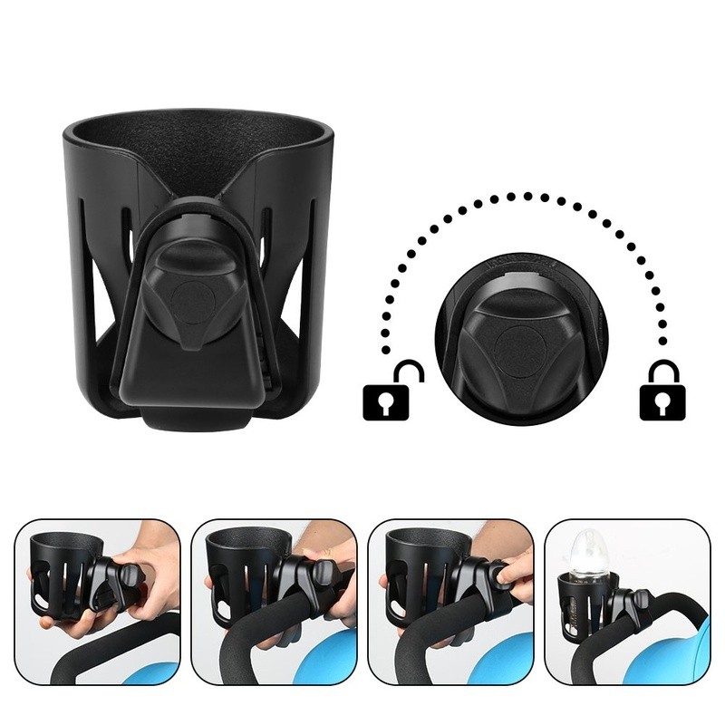 Multi-Functional Adjustable Cup Holder Strollers Bikes Wheelchairs Treadmills US