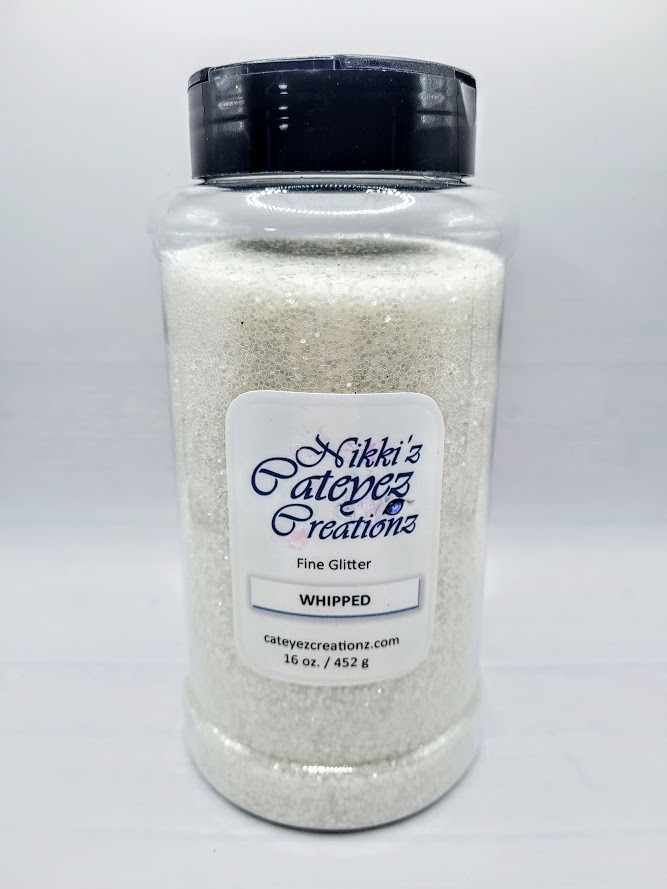 Fine White Glitter - Whipped 3 oz.