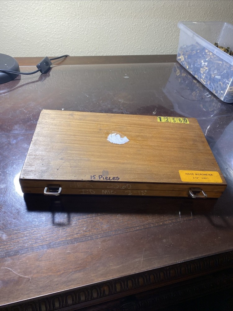 SPI Interchangeable Rod Inside Micrometer 2-12” 12-372-9 Complete