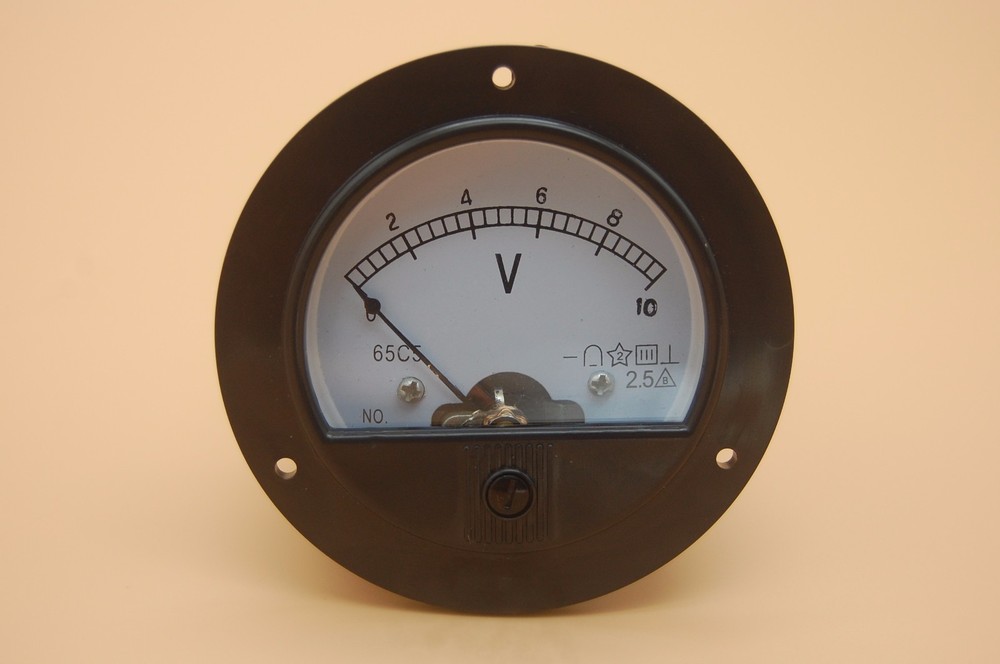 DC 0-10V Round Analog Voltmeter Voltage Panel meter Dia. 90mm directly Connect