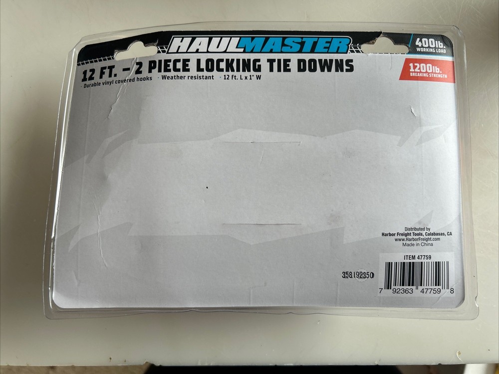 Haulmaster 1 in. x 12 ft Locking Toe Downs 2 Pieces