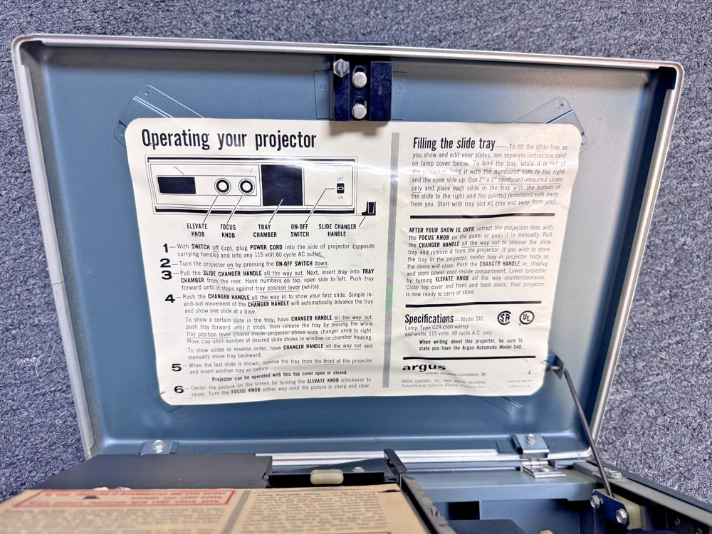 Argus 540 Automatic, Slide Projector, AS IS, USA