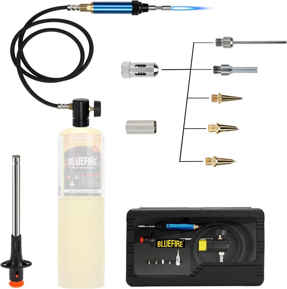 Multi-Function Propane Torch Kit with 3' Hose - Free Flint Lighter Included=
