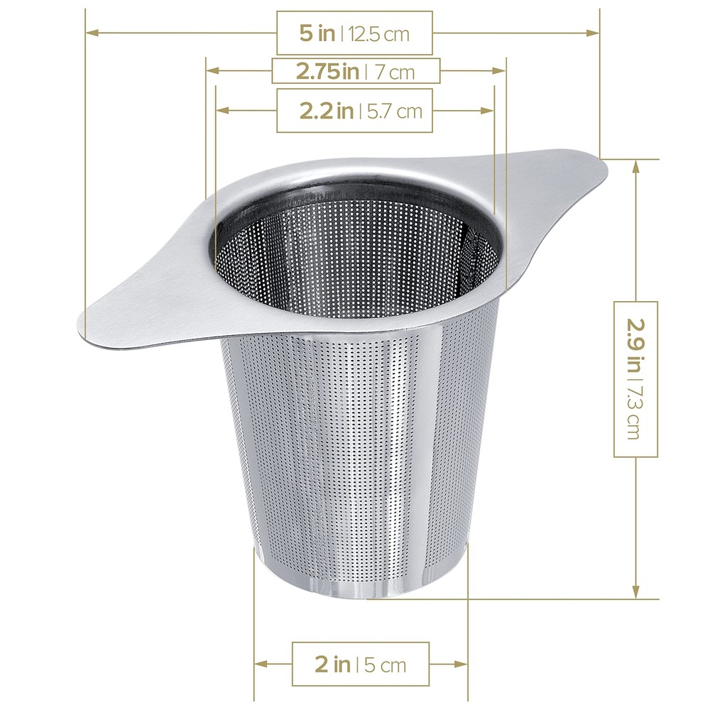 Universal Loose Tea Infuser with Dual-function Lid – Fits Mugs Teapots & More
