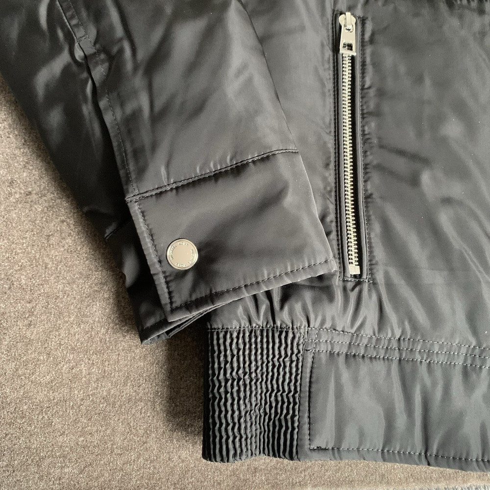Michael Kors Men's Small Jacket Black Stand Collar Full Zip Front Pockets