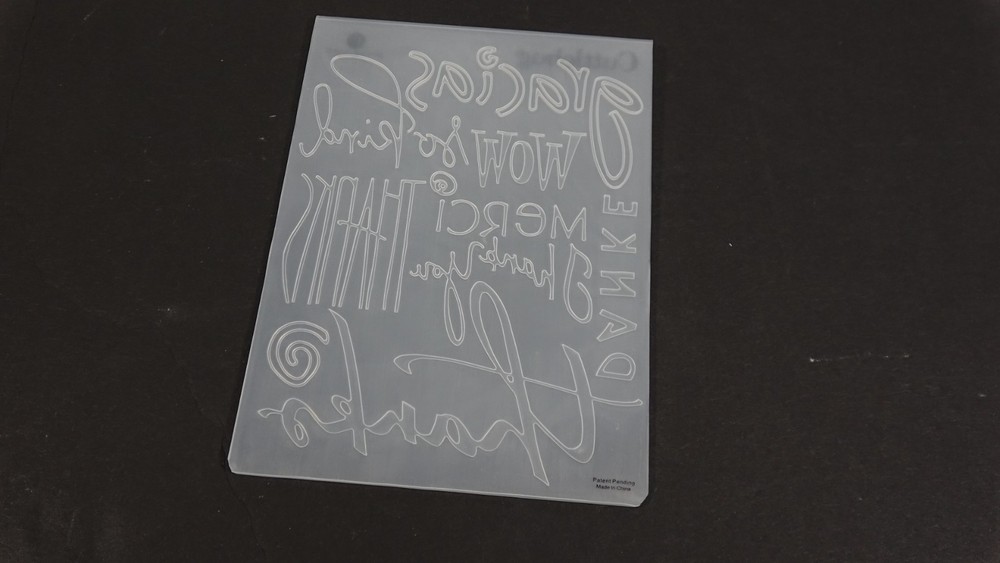 Cuttlebug Provo Craft Embossing Folder Thanks 37-1134