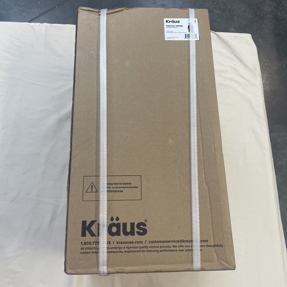 New Kraus WasteGuard KWD100-100MBL 1HP Quiet Black Continuous-Feed Disposal