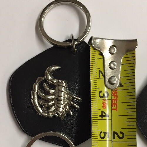 12 Leather Keychains Eagle Scull Scorpion Biker Wholesale