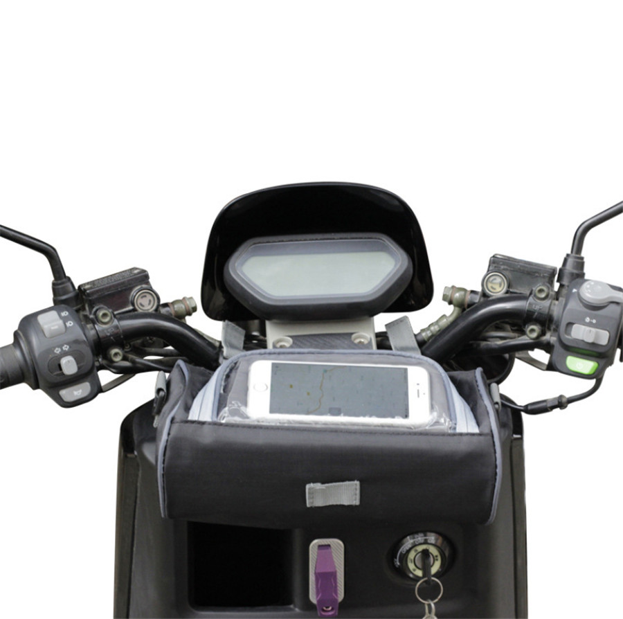 Motorcycle Handlebar Storage Bag Front Fork Pouch Smartphone Pocket Waterproof