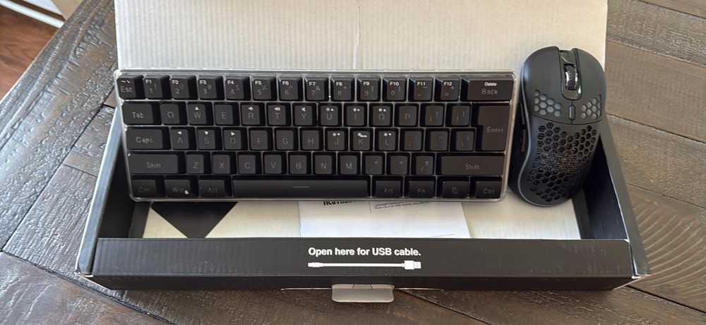 RedThunder Gaming Keyboard and Mouse Bundle Black QWERTY English