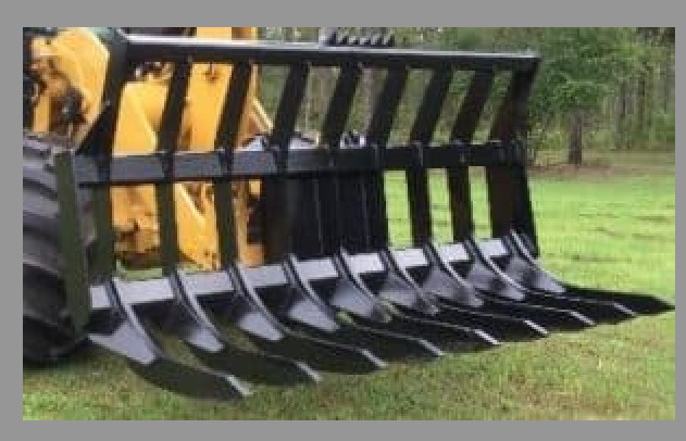 Brown 2014 Case 821c Root Rake wheel loader