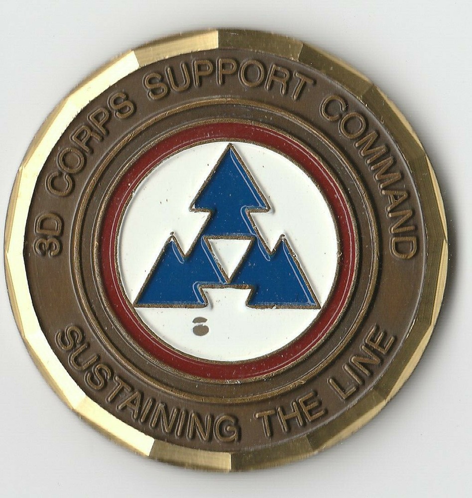 1 STAR 3D CORPS SUPPORT COMMAND Challenge Coin 1.5"DIA GB3