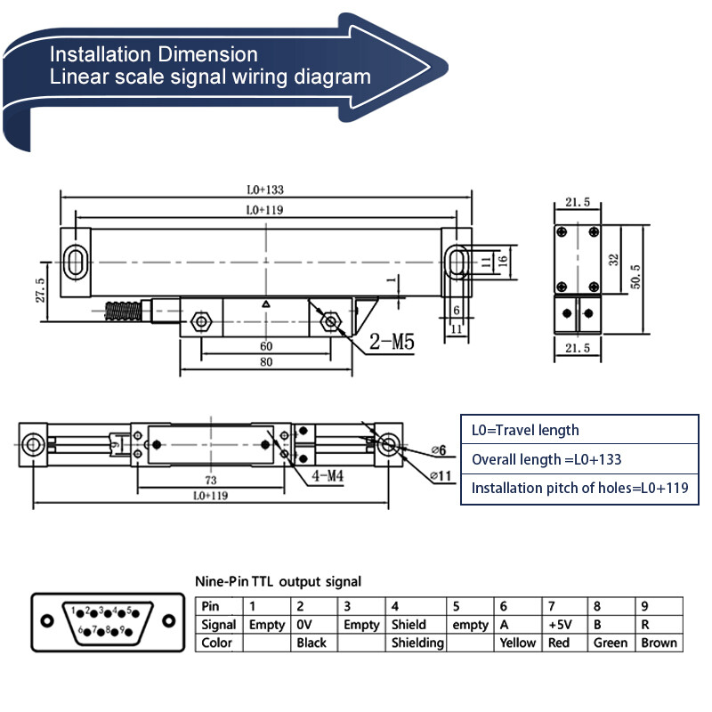 1UM Linear Scale Encoder Digital Readout Display DRO 2/3/4Axis Lathe Mill Drill
