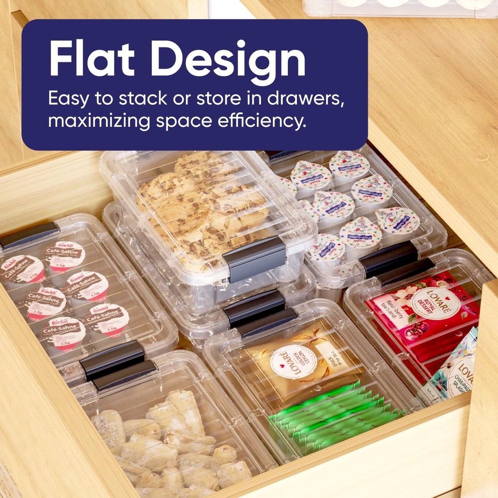 Mini Storage Container Plastic Crayon Box Art Supplies and Sewing Case Stacka...