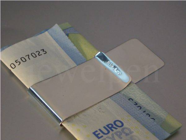 Smooth Money Clip - Plain Money Clip - Solid 925 Sterling Silver-New-V2