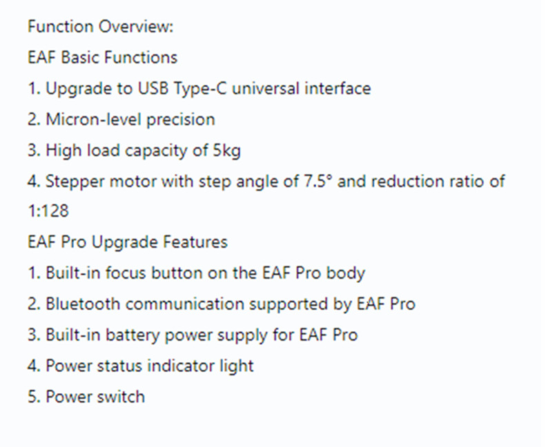 1PC New Third-generation upgraded ZWO EAF Electronic Automatic Focuser EAFN