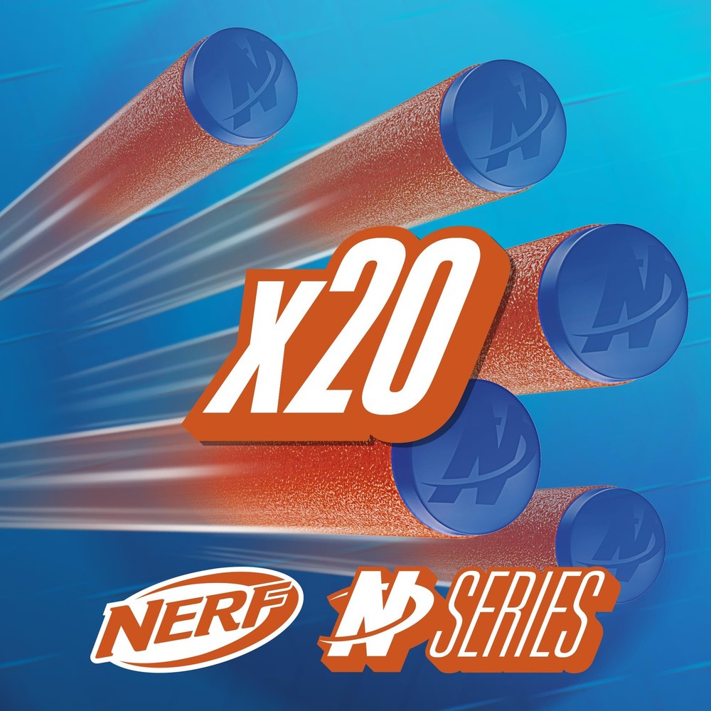 Nerf N Series N1 Darts, Includes 20 Refill Compatible Small, Orange