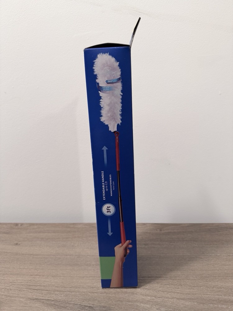 O-Cedar Flex & Catch Heavy Duty Dusting Kit, 5 Refills, 3 ft Plastic Handle