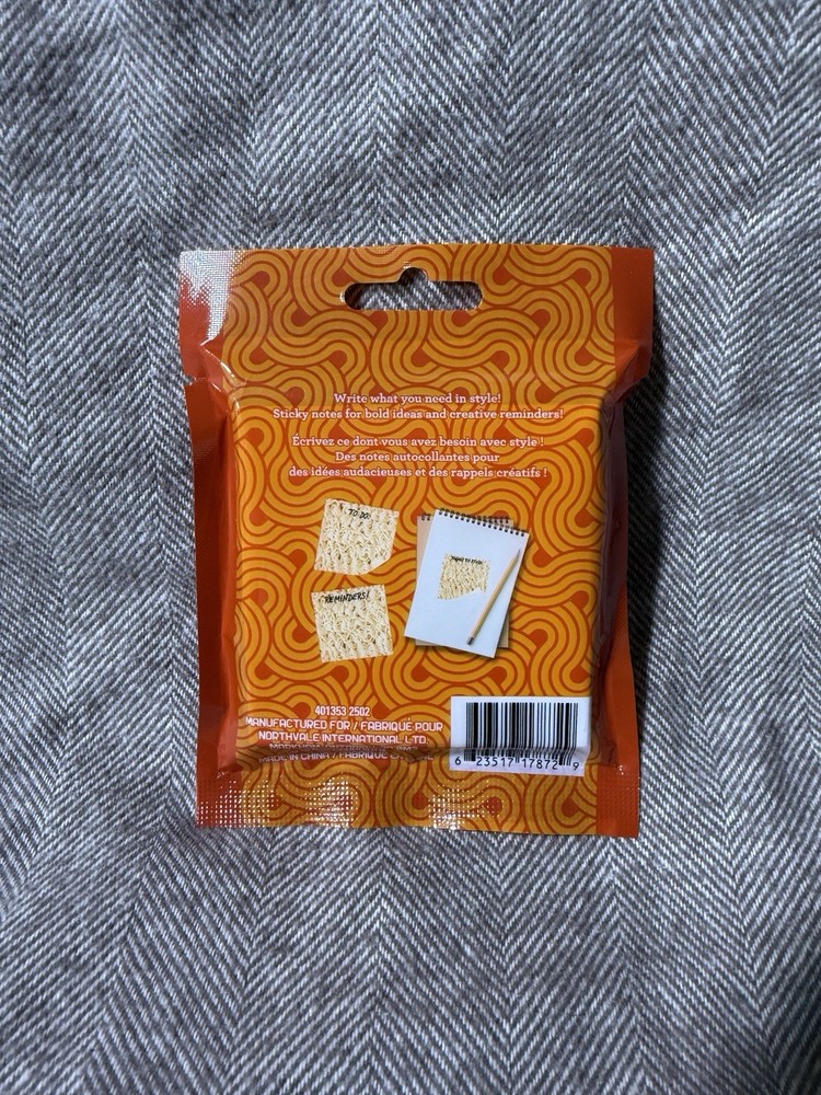 New! Ramen Sticky Notes Instant Memo Pad, 100 sheets, 3"x3"
